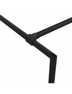Parete Doccia Walk in Nero 90x195 cm Vetro Trasparente ESG