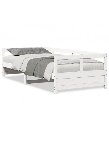 Dormeuse Bianca 90x200 cm in Legno Massello di Pino