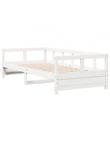 Dormeuse Bianca 90x200 cm in Legno Massello di Pino