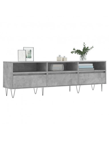 Mobile TV Grigio Cemento 150x30x44,5 cm Legno Multistrato
