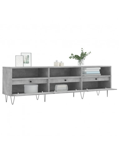 Mobile TV Grigio Cemento 150x30x44,5 cm Legno Multistrato