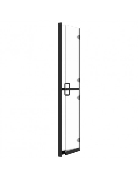 Parete per Doccia Walk-in Pieghevole in Vetro ESG 100x190 cm