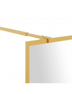 Parete per Doccia Walk-in Vetro Trasparente ESG 115x195 cm Oro