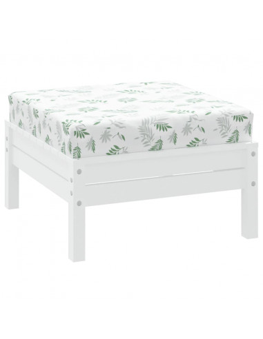 Cuscino Pallet Motivo a Foglie 60x60x8 cm in Tessuto Oxford