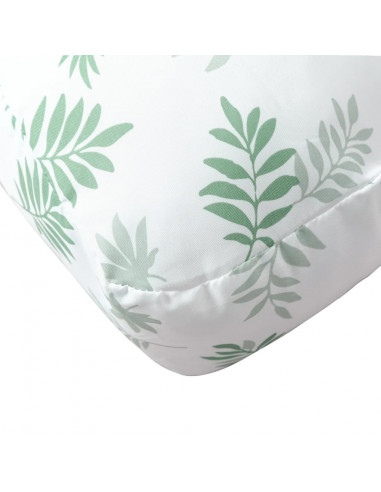 Cuscino Pallet Motivo a Foglie 60x60x8 cm in Tessuto Oxford