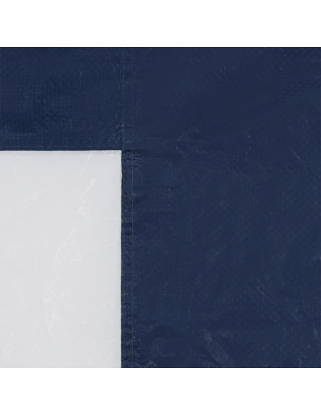 Parete per Tendostruttura 2 pz con Finestra in PE Blu
