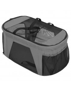 Passeggino Cani Pieghevole 2 Livelli Grigio 83x48x97cm Tessuto
