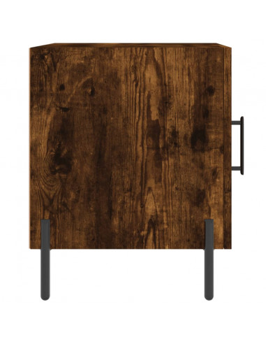Comodini 2 pz Rovere Fumo 40x40x50 cm in Legno Multistrato