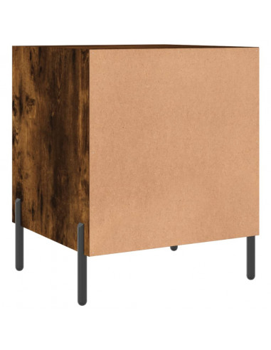 Comodini 2 pz Rovere Fumo 40x40x50 cm in Legno Multistrato