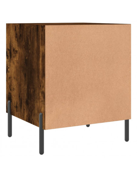 Comodini 2 pz Rovere Fumo 40x40x50 cm in Legno Multistrato