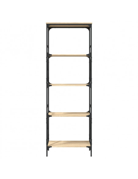 Libreria 5 Ripiani Rovere Sonoma 59x35x171 cm Legno Multistrato