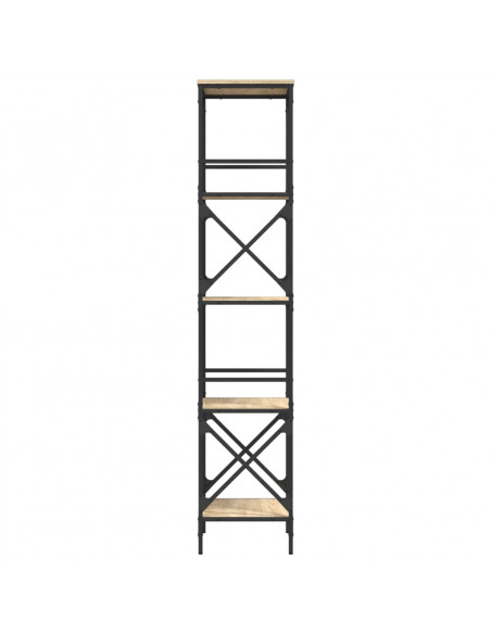 Libreria 5 Ripiani Rovere Sonoma 59x35x171 cm Legno Multistrato