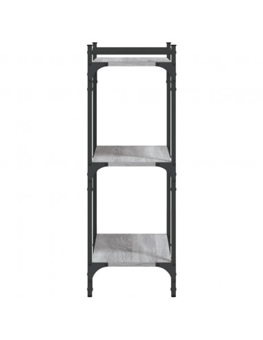Libreria a 3 Ripiani Grigio Sonoma 60x30x86cm Legno Multistrato