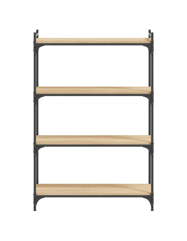Libreria 4 Ripiani Rovere Sonoma 80x30x120 cm Legno Multistrato