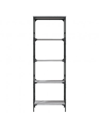 Libreria 5 Ripiani Grigio Sonoma 59x35x171 cm Legno Multistrato
