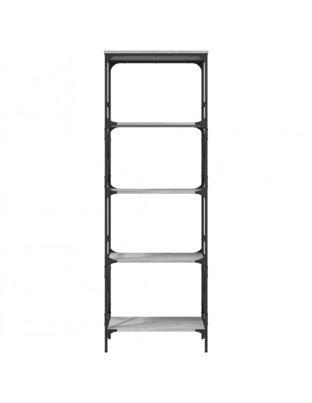 Libreria 5 Ripiani Grigio Sonoma 59x35x171 cm Legno Multistrato