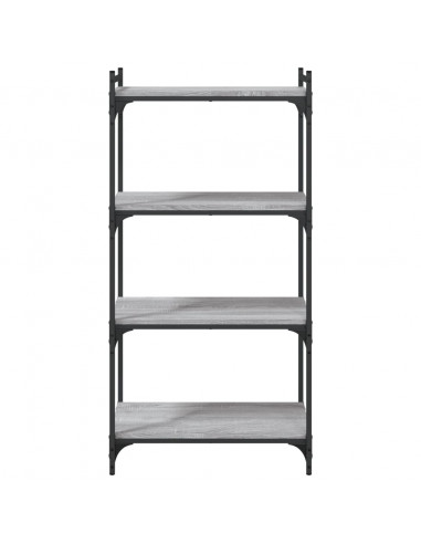 Libreria 4 Ripiani Grigio Sonoma 60x30x120cm Legno Multistrato