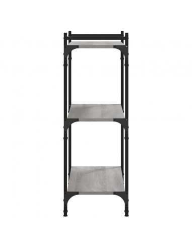 Libreria a 3 Ripiani Grigio Sonoma 80x30x86cm Legno Multistrato