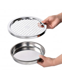 Pattumiera con Posacenere da Albergo 30 L Acciaio Inox