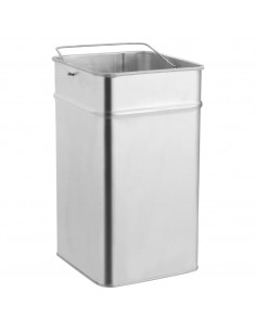 Pattumiera con Posacenere da Albergo 36 L Acciaio Inox