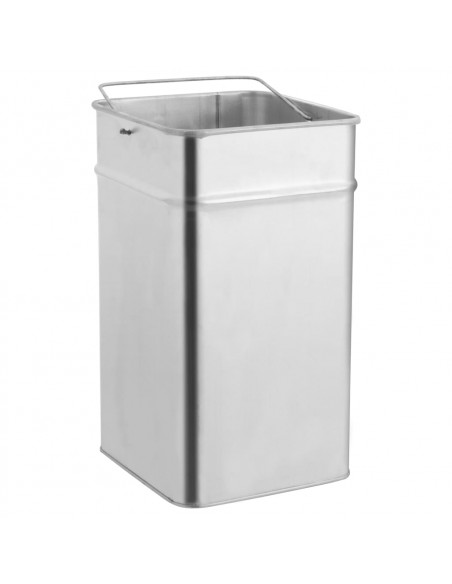 Pattumiera con Posacenere da Albergo 36 L Acciaio Inox
