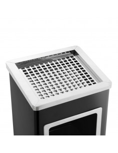 Pattumiera con Posacenere da Albergo 36 L Acciaio Nero