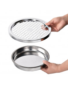 Pattumiera con Posacenere da Parete Acciaio Inox 26 L