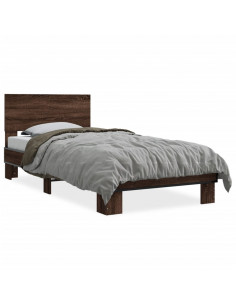 Giroletto Rovere Marrone 90x190 cm Legno Multistrato e Metallo 2