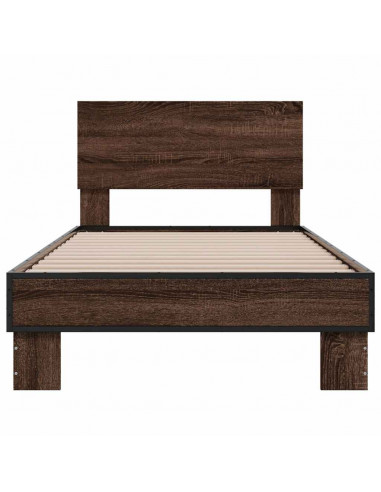 Giroletto Rovere Marrone 90x190 cm Legno Multistrato e Metallo