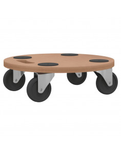 Pedane 2 pz Rotonde in Legno Multistrato