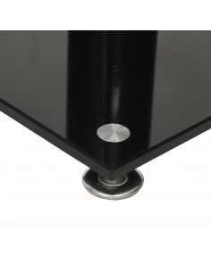Pedane Casse 2pz Nero Argento Vetro Temperato Design 1 Pilastro