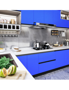 Pellicola Autoadesiva per Mobili Blu Lucido 500x90 cm in PVC