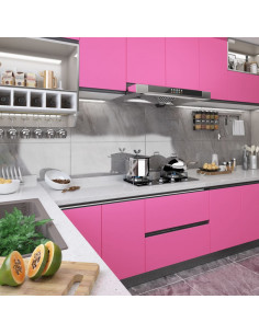 Pellicola Autoadesiva per Mobili Rosa Lucido 500x90 cm in PVC