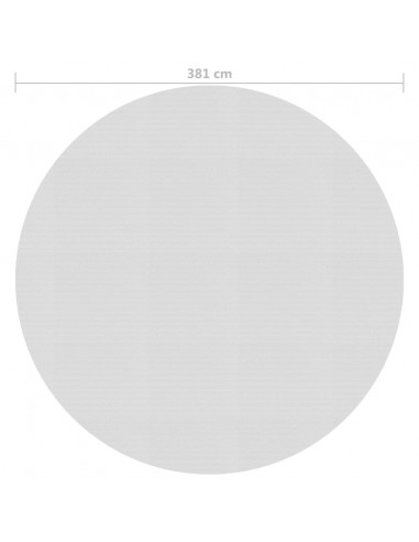 Pellicola Galleggiante Solare PE Piscina 381 cm Grigia