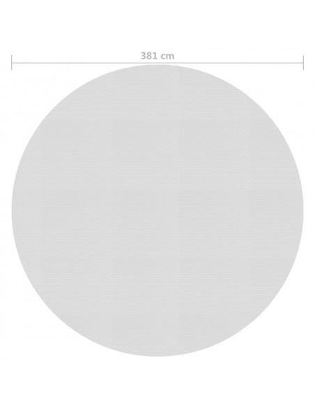 Pellicola Galleggiante Solare PE Piscina 381 cm Grigia