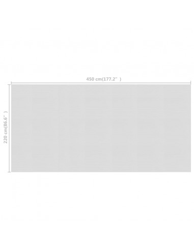 Pellicola Galleggiante Solare PE Piscina 450x220 cm Grigia