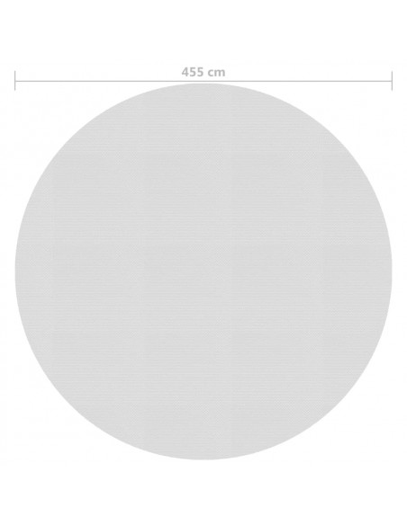 Pellicola Galleggiante Solare PE Piscina 455 cm Grigia