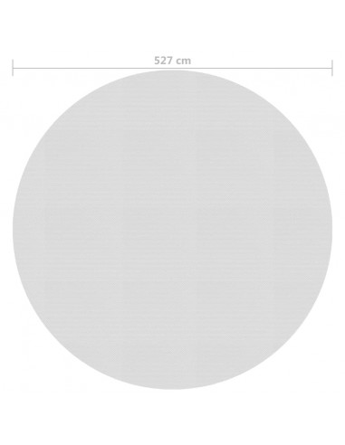 Pellicola Galleggiante Solare PE Piscina 527 cm Grigia