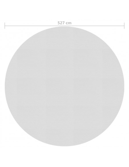 Pellicola Galleggiante Solare PE Piscina 527 cm Grigia