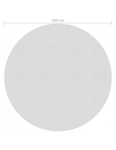 Pellicola Galleggiante Solare PE Piscina 549 cm Grigia