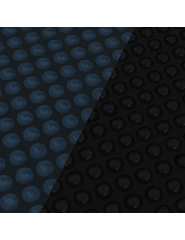 Pellicola Galleggiante Solare PE Piscina 600x400 cm Nero e Blu