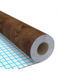 Pellicole Autoadesive Mobili 2 pz Rovere Scuro 500x90 cm PVC