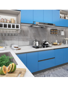 Pellicole Autoadesive per Mobili 2 pz Azzurre 500x90 cm PVC