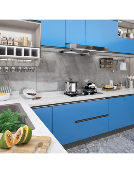 Pellicole Autoadesive per Mobili 2 pz Azzurre 500x90 cm PVC