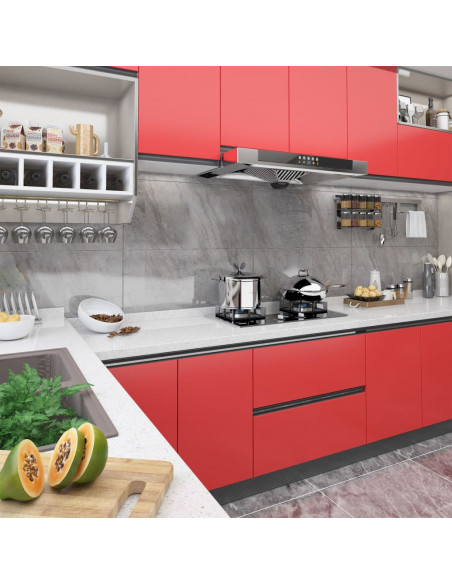 Pellicole Autoadesive per Mobili 2 pz Rosse 500x90 cm PVC