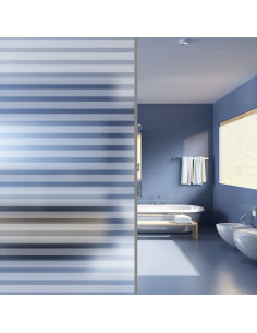 Pellicole per Finestre Design Smerigliato a Strisce in PVC