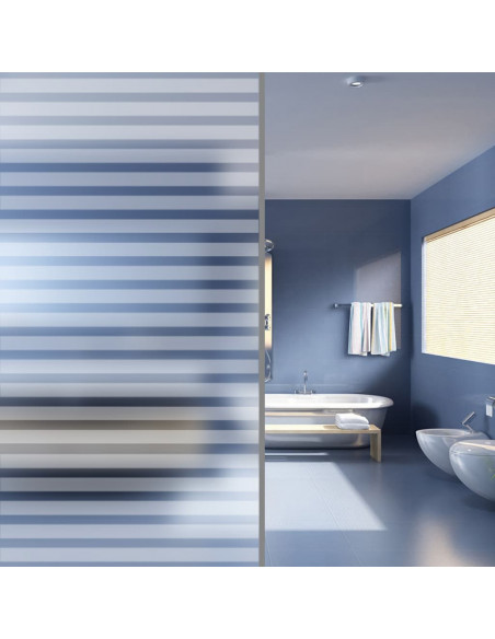 Pellicole per Finestre Design Smerigliato a Strisce in PVC