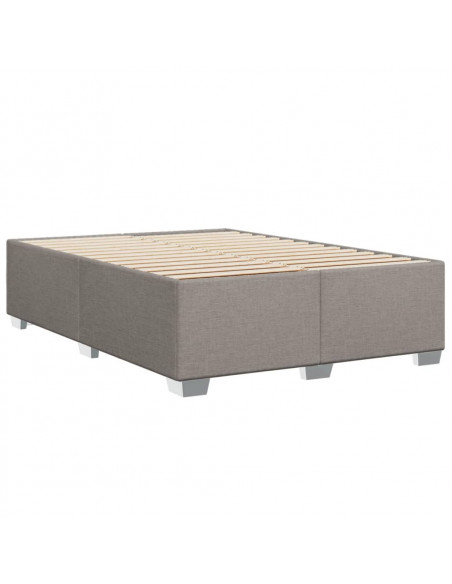 Giroletto a Molle con Materasso Tortora 140x200 cm in Tessuto