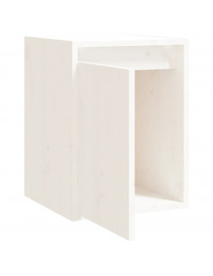 Pensile Bianco 30x30x40 cm in Legno Massello di Pino