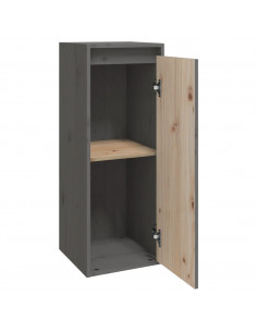 Pensile Grigio 30x30x80 cm in Legno Massello di Pino